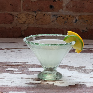 Green Rim Margarita Glass