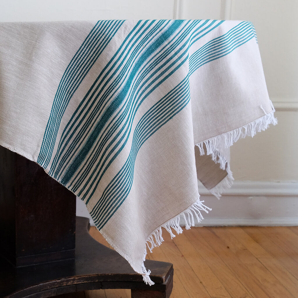 Wheat with Pine Stripes Tablecloth