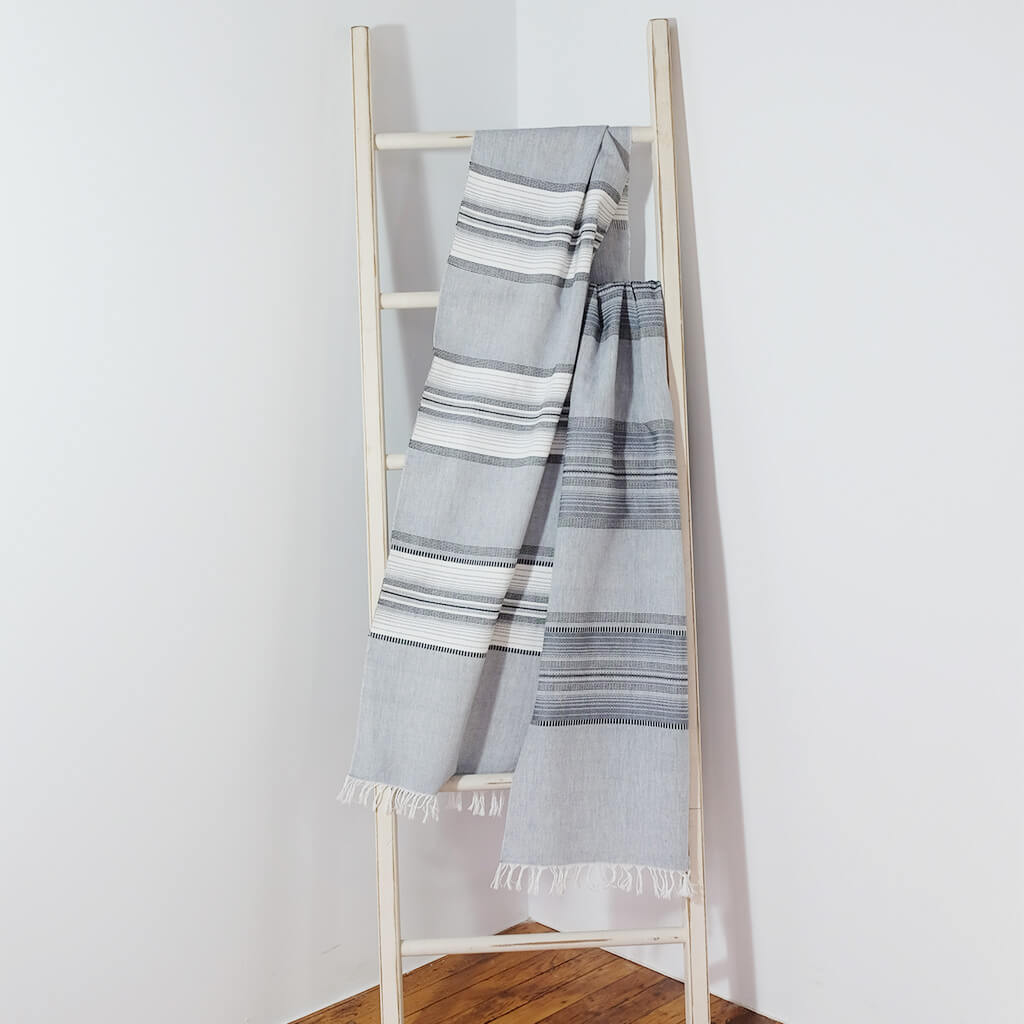 Slate with Black & Grey Stripes Runner