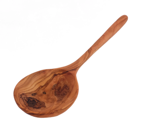 10" Olive Wood Deep Spoon
