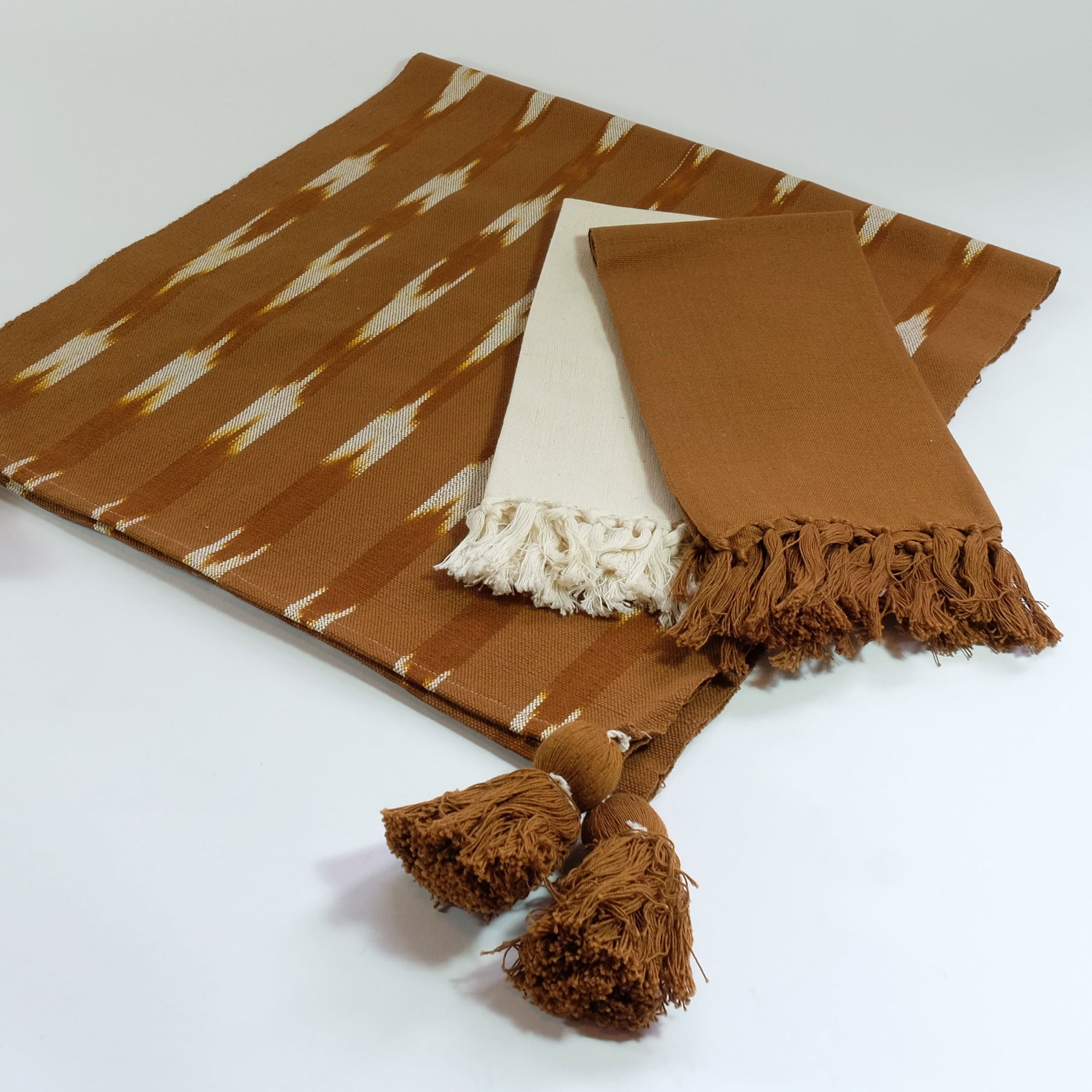 Solid Natural Napkin with Fringe