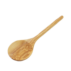 10" Olive Wood Shallow Spoon