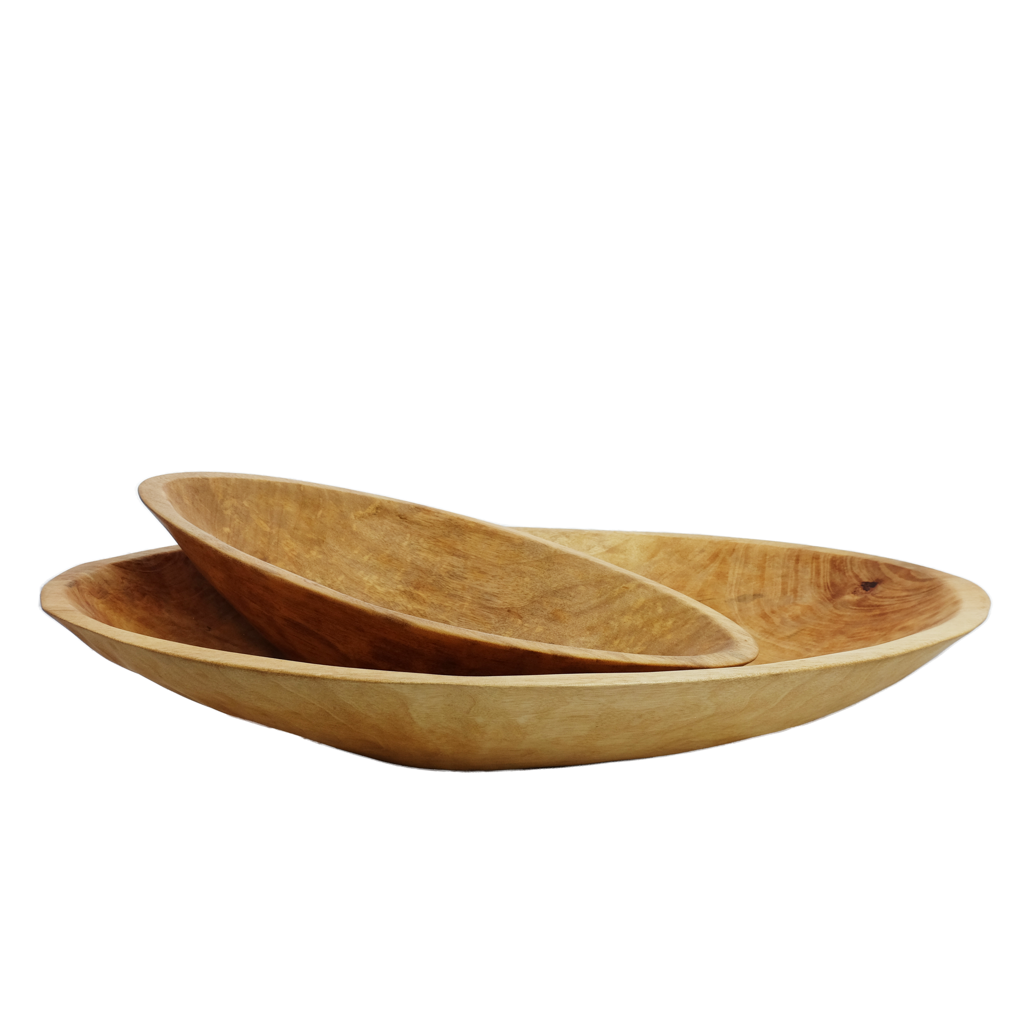 28" Large Oval Wood Bowl