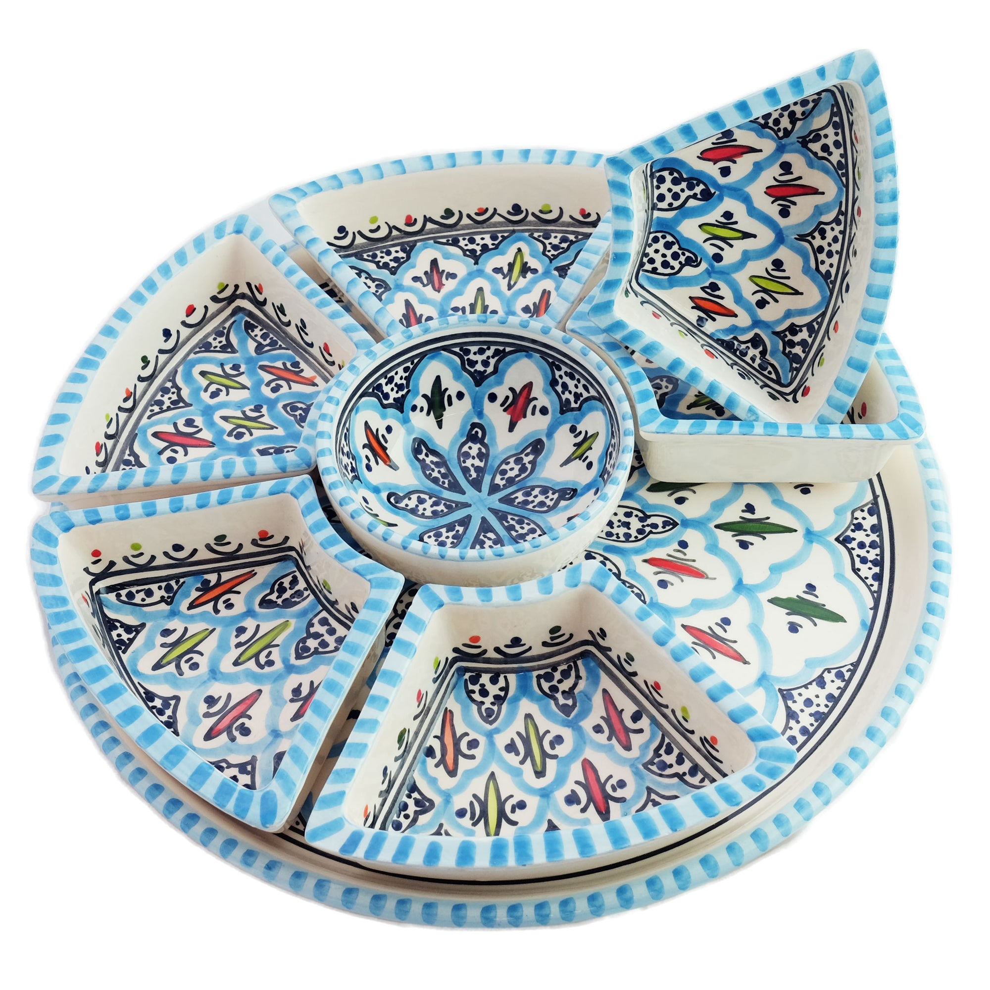 Rosette Tapas Ceramic Server 12"D