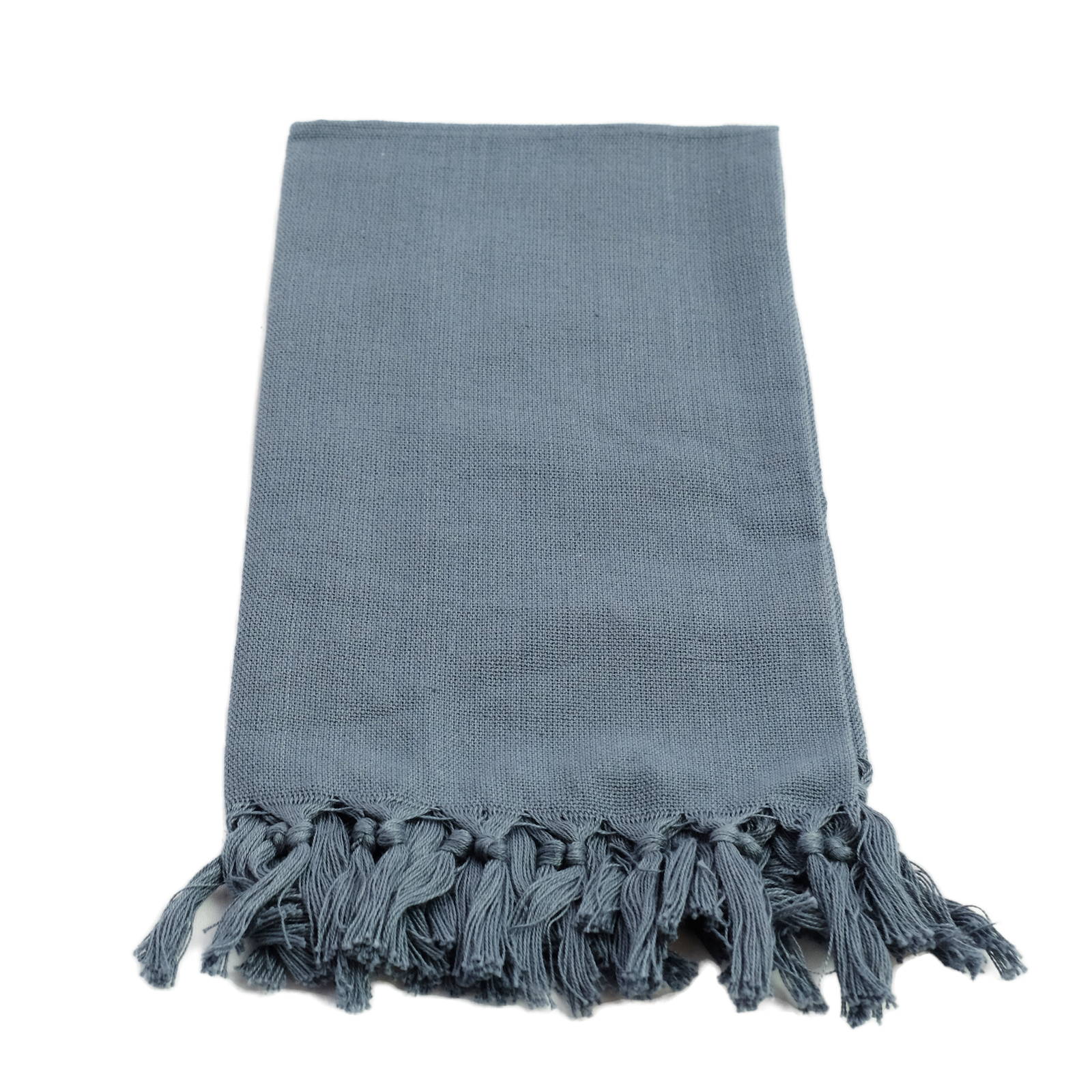 Solid Gray Napkin with Fringe