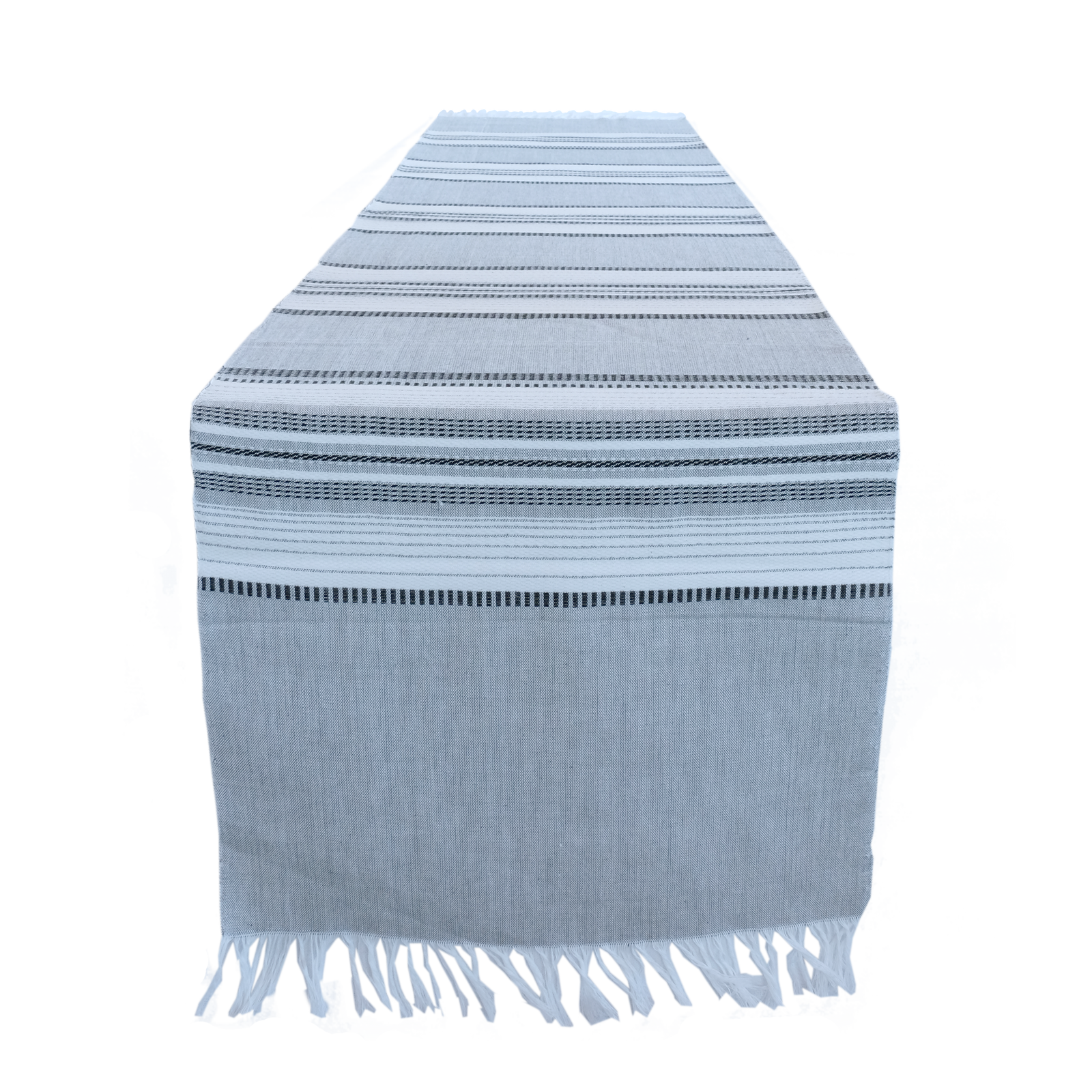 Slate with Black & White Stripes Runner