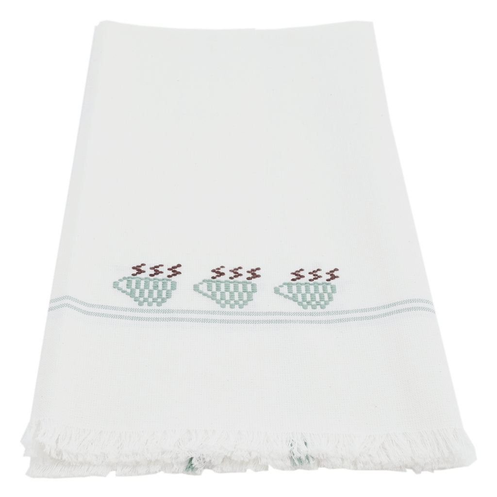 Jade 3 Teacups Towel