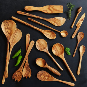 11" Olive Wood Tasting Spoon
