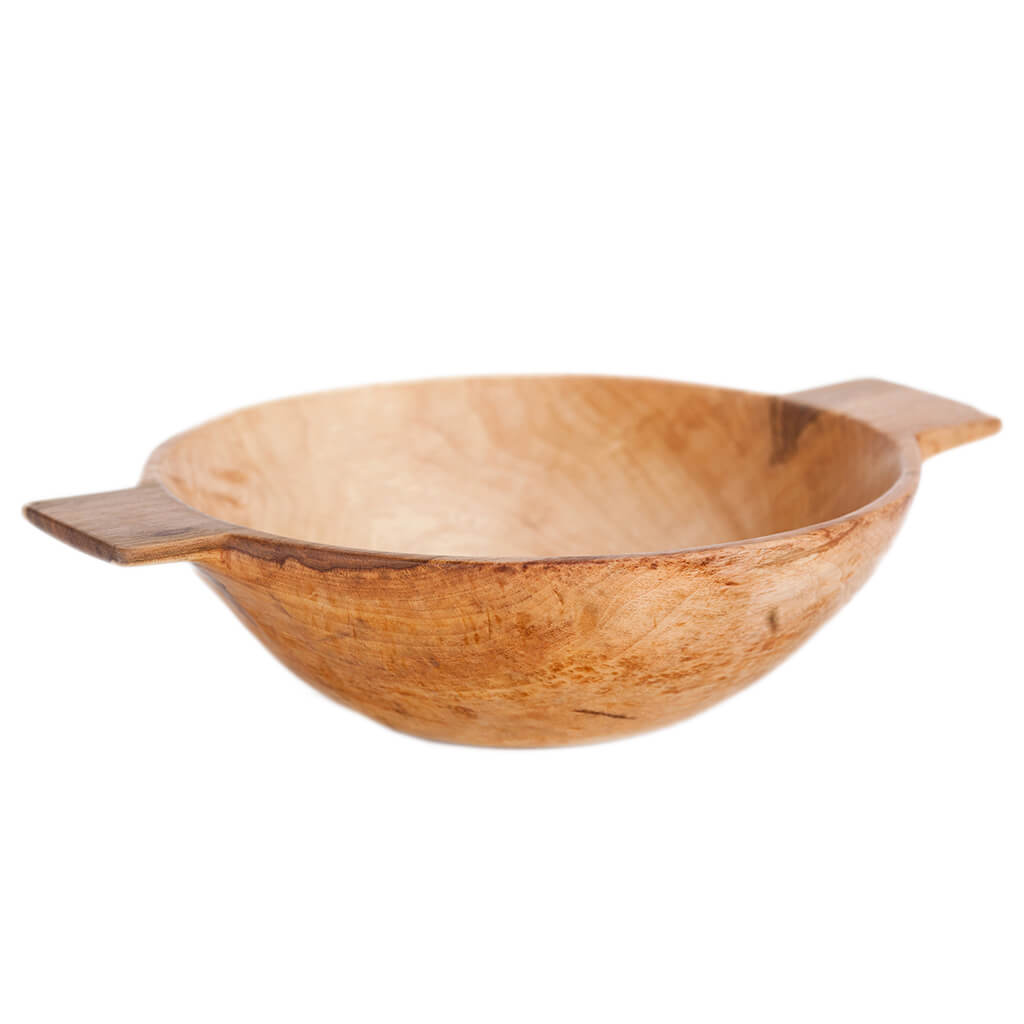 15.5" Medium Wood Bowl with Handles