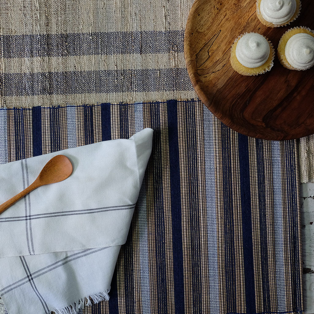 Slate Classic Stripe Napkin
