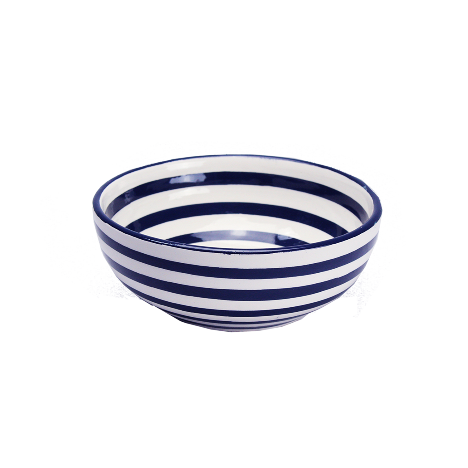 Cobalt Stripe Cereal Bowl